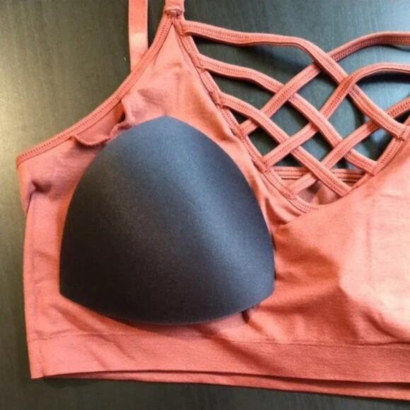 1X/2X Sage Green Front V Lattice Bralette + bra padding adjustable straps Zenana - Picture 9 of 16